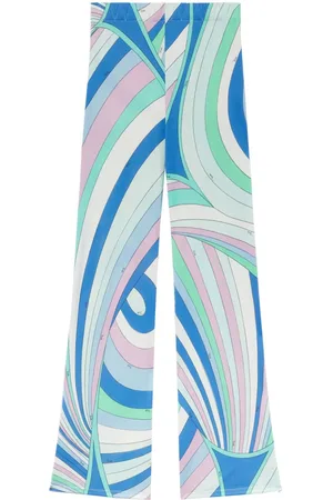 Puccini Iride-Print flared trousers