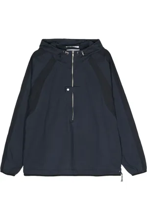 RANRA Twill-weave half-zip hoodie