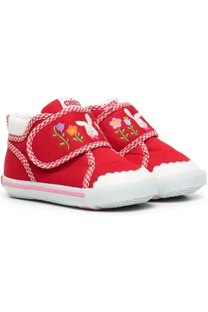 Miki House Rabbit embroidery sneakers