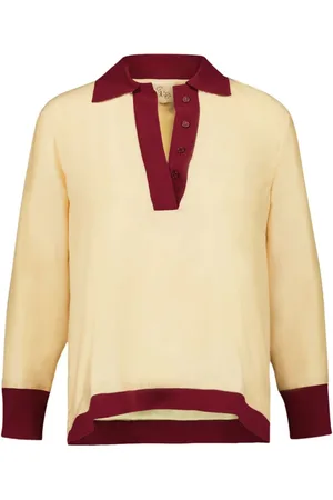 Paula Diane V-neck silk blouse
