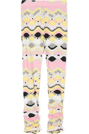 PUCCI Junior Geometric-print cotton-blend leggings