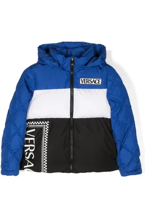 VERSACE Logo-print down-lined jacket