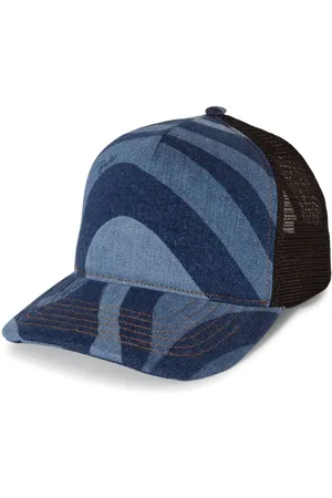 Puccini Marmo-print denim trucker cap