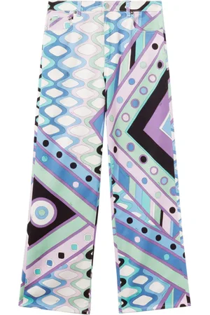 Puccini Vivara-print wide-leg trousers