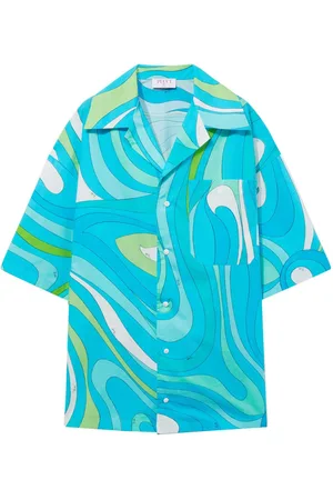 Puccini Marmo-print cotton shirt
