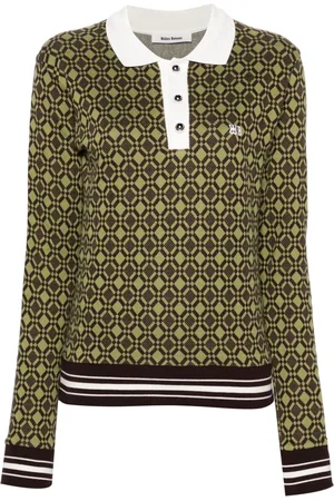 WALES BONNER Selassie jacquard polo shirt
