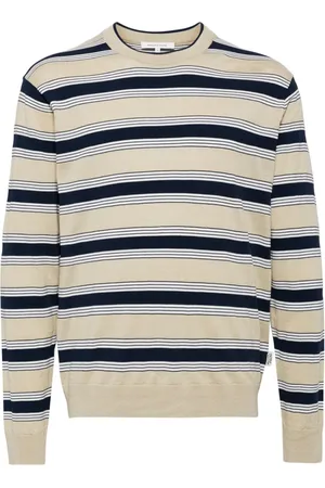 Maison Kitsuné Stripe print cotton blend sweater