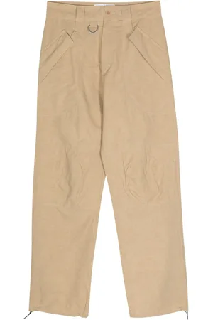 RANRA Slub-texture straight trousers
