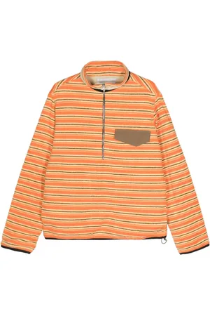 RANRA Striped half-zip sweatshirt