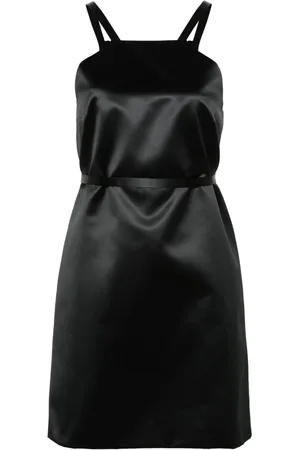 Patou Belted satin mini dress