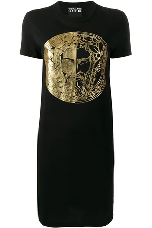VERSACE Foil-print T-shirt dress
