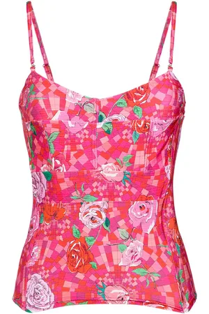 AMIR SLAMA Floral print bikini top