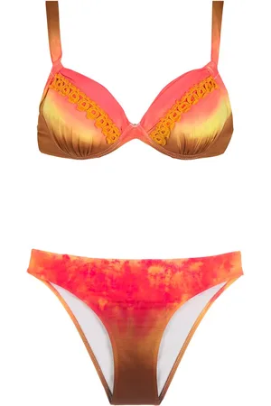 AMIR SLAMA Embroidery Tie Dye bikini set