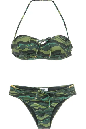AMIR SLAMA Wave print bikini set