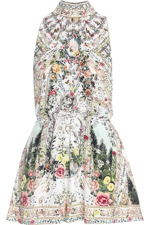 Camilla Floral-print silk playsuit