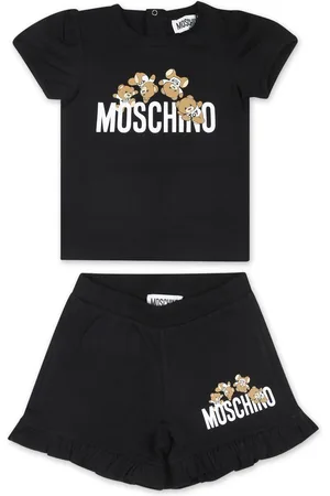 Moschino Kids Teddy Bear ruffle shorts - Black