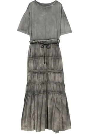 Maison Mihara Yasuhiro Tiered T-shirt maxi dress