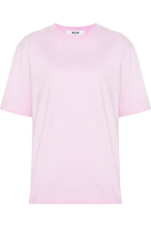 Msgm Logo-embroidered cotton T-shirt