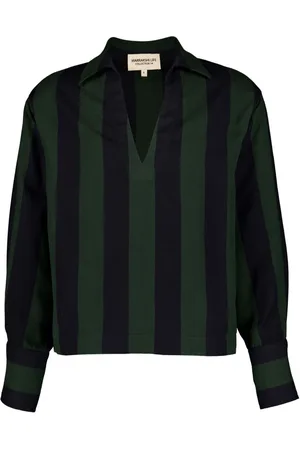 Marrakshi Life V-neck striped blouse
