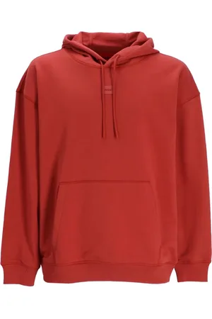 HUGO BOSS Logo-appliquéd cotton hoodie