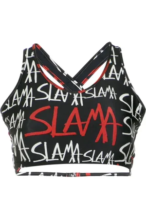 AMIR SLAMA Logo-print bikini top