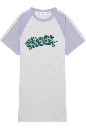 Chocoolate Logo-print cotton T-shirt dress