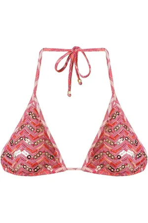 AMIR SLAMA Printed triangle bikini top