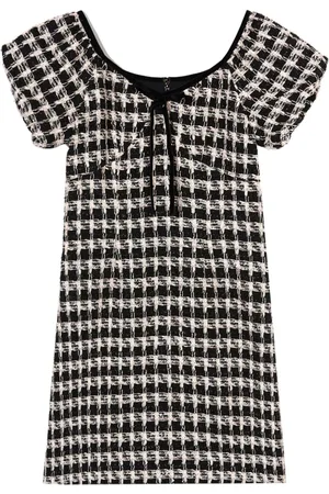 B+AB Puff-sleeve tweed dress