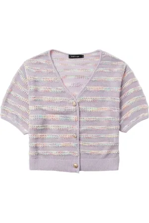 tout a coup Striped cropped cardigan