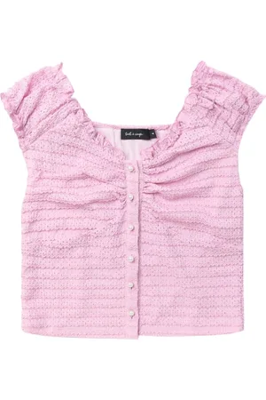 tout a coup Ruffled lace crop top