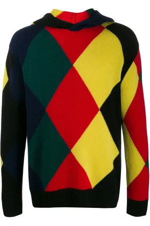 PRINGLE OF SCOTLAND Reissued diamond knit hoodie