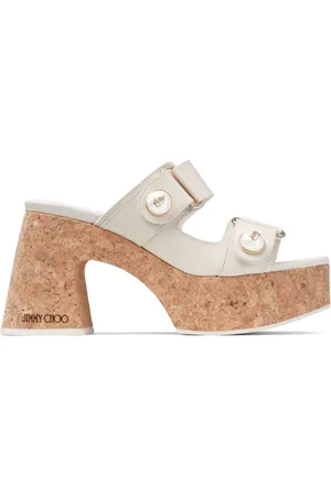Jimmy Choo Fayence 95mm leather platform sandals