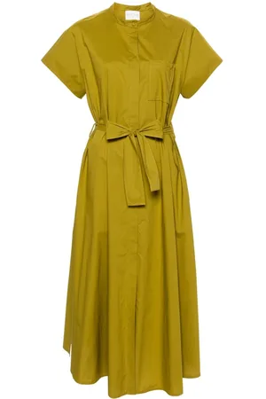 FORTE FORTE Band-collar shirt maxi dress