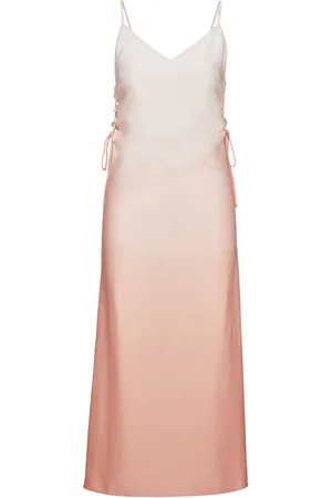HUGO BOSS Gradient-effect satin midi dress