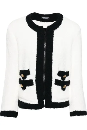 UNDERCOVER Contrasting-trim boucl?? jacket