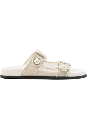Jimmy Choo Fayence metallic mesh slides