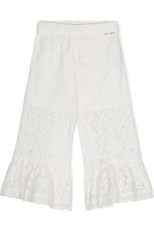 Twin-Set Floral-lace trousers
