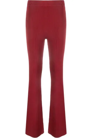 Patrizia Pepe Ribbed bootcut trousers