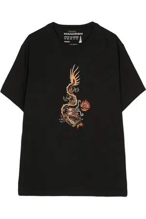 Maharishi Dragon-embroidered cotton T-shirt