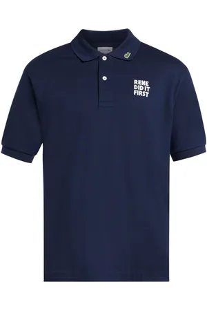 Lacoste Slogan-embroidered polo shirt