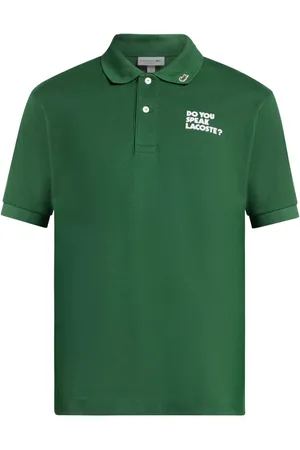 Lacoste Slogan-embroidered polo shirt