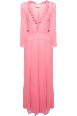 FORTE FORTE Flared crinkled maxi dress