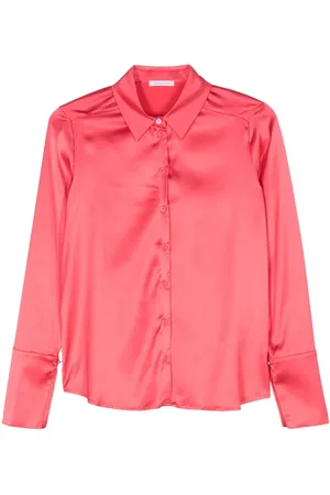 Patrizia Pepe Spread-collar satin shirt