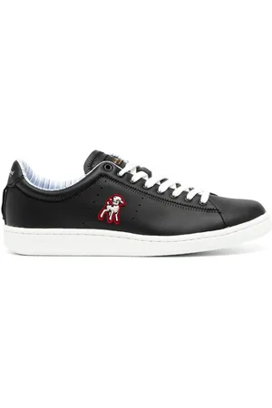 UNDERCOVER Logo-patch leather sneakers
