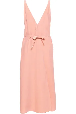 FORTE FORTE Belted linen wrap dress