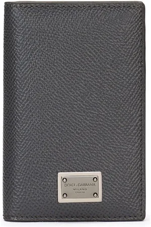 Dolce & Gabbana Logo-plaque leather cardholder