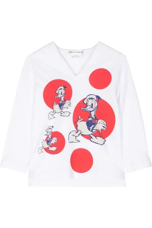 Comme des Garçons Disney-print sailor-collar cotton t-shirt