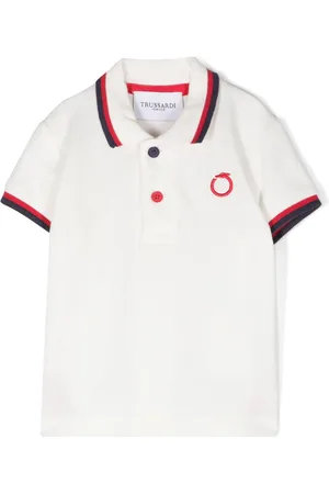 Trussardi Logo-lettering piqu?? polo shirt