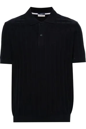 Paul & Shark Ribbed fine-knit polo shirt