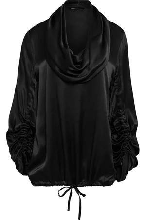 Uma Raquel Davidowicz Shawl-collar satin top